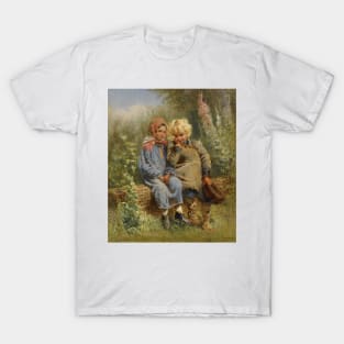 Peasant Children at Rest by Konstantin Makovsky T-Shirt